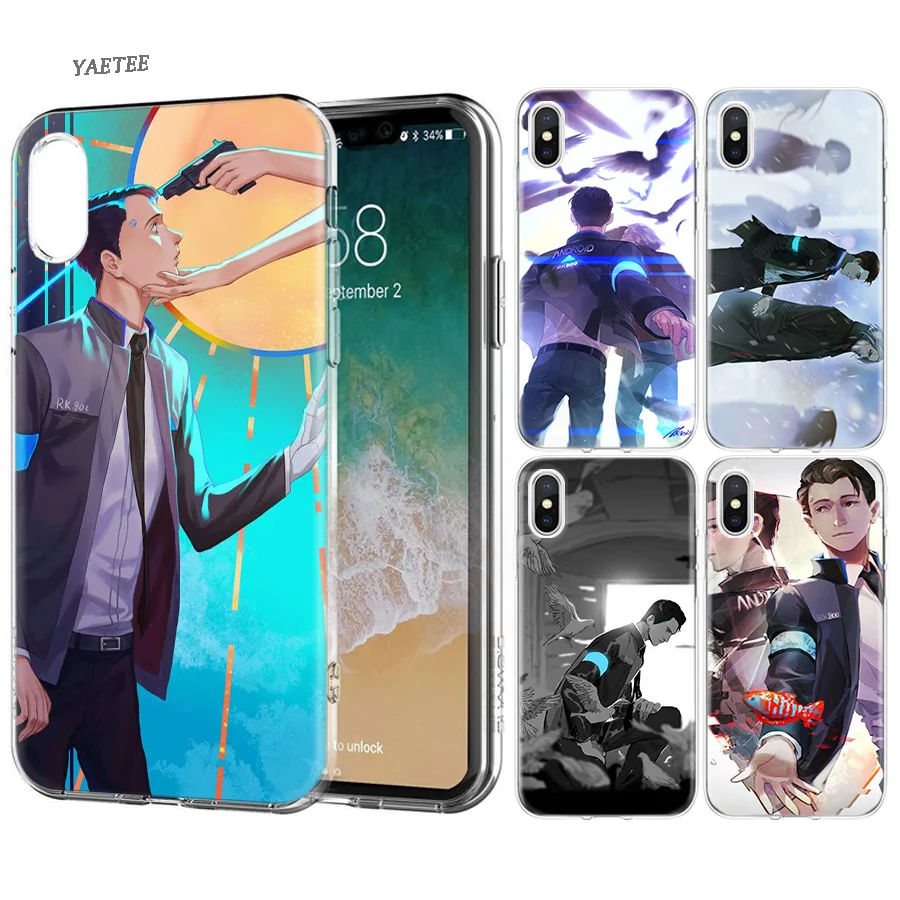 

Fundas Print Silicone Phone Case For Apple iPhone 6 6S 7 8 Plus X 10 XS MAX XR 5S 5 5C SE TPU Cover Detroit Become Human