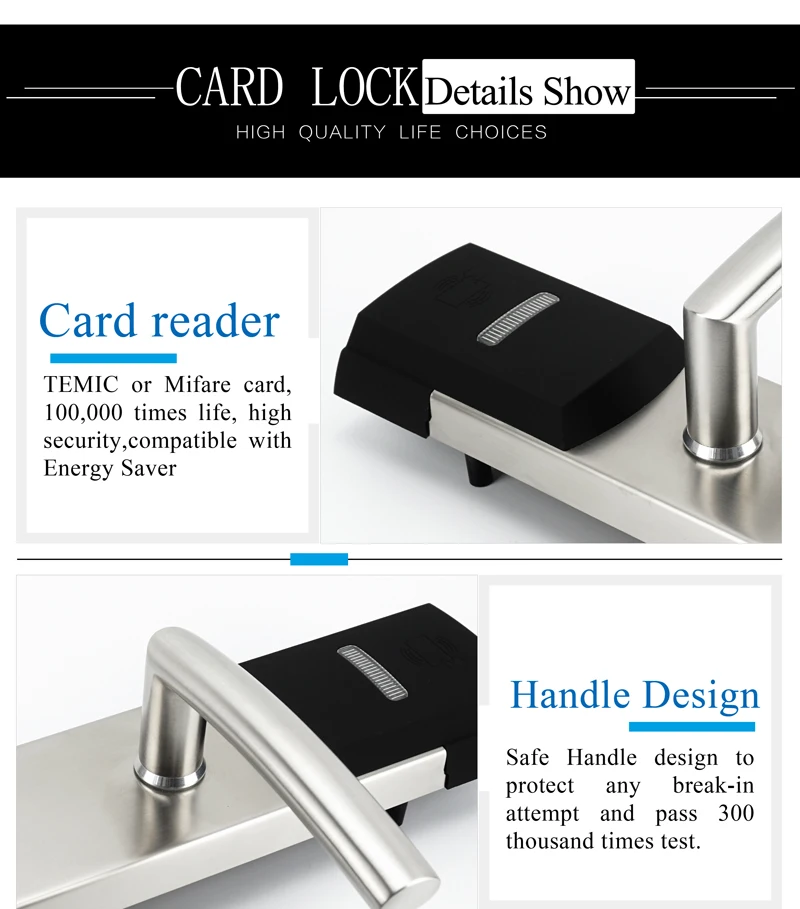 Stainless Steel Free Software Electronic Door Lock Keyless Digital Smart Door Lock Smart Entry For Home or Hotel System