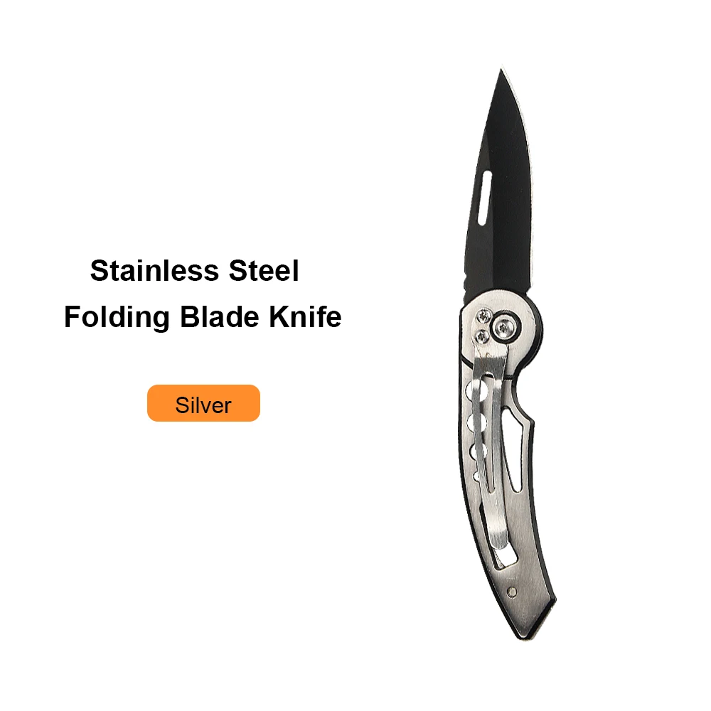 Silver Hunting Knife JelBo складной нож Karambit выживания Мини Карманные Ножи Тактические пряжки ремня Открытый отдых складной нож ручной набор инструментов - Цвет: Silver Hunting Knife