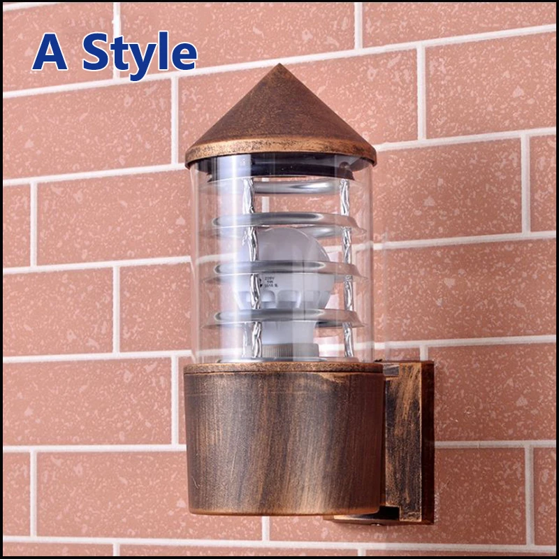 

LED Waterproof Outdoor Wall Lamp European Aluminum Tube Porch Outdoor Porch lights