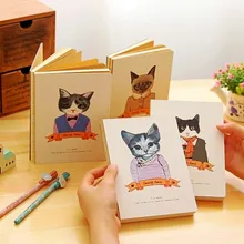 Милый Кот пустой крафт-блокнот kawaii sketchbook граффити дневник Тетрадь записная книжка Подарки