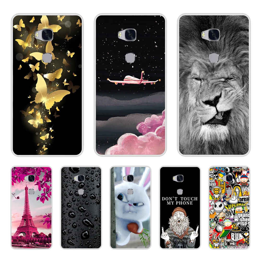 

Back Case For Huawei Honor 5X X5 GR5 kiw-l21 5.5" Phone TPU Cover For Huawei Honor 5 X 5x KIW-L21 Silicone Cases Cover Shells