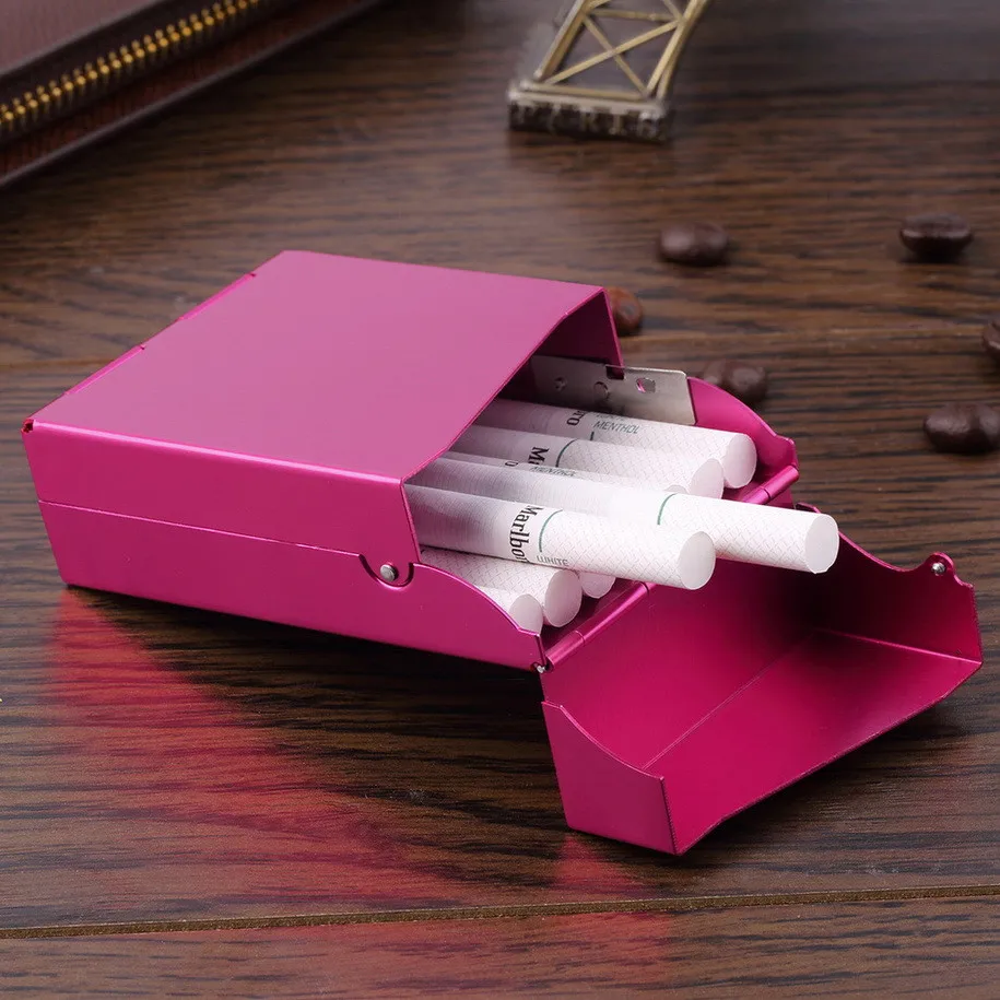 1 шт. переносной женский тонкий алюминиевый 20 шт. сигаретный держатель для табака чехол для хранения карманная коробка Прямая поставка