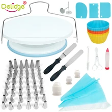 Delidge106pc набор инструментов для украшения торта, лопатки для теста, насадка для крема, кухонная форма для выпечки, набор инструментов для торта