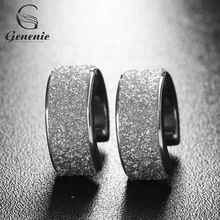 1 пара, новые серьги-кольца в стиле панк-рок из титановой стали, маленькие круглые серьги с серебряным песком, ювелирные изделия для мужчин и женщин,, подарки