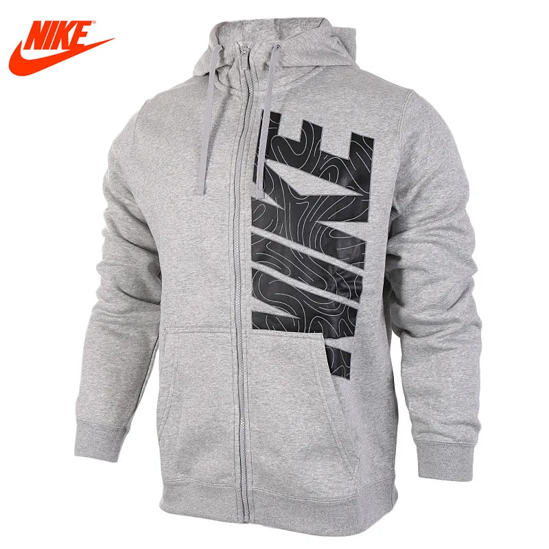 

Nike Original men's spring sportswear outdoor training Hoodie Grey Blue jacket