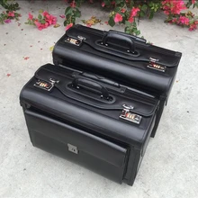 Carrylove 19 "дюймовый из натуральной коровьей кожи Пилот самолета тележка Чемодан ручной клади дорожная сумка для Бизнес Carrylove 19 "дюймовый из натуральной коровьей кожи Пилот самолета тележка Чемодан ручной клади дорожная сумка для Бизнес