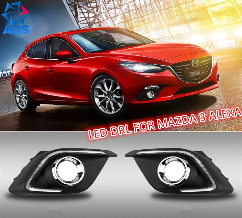 

2PCs/set car styling LED DRL Daylight lamp Car drl Daytime Running light kit For MAZDA 3 Axela 2014 2015 2016