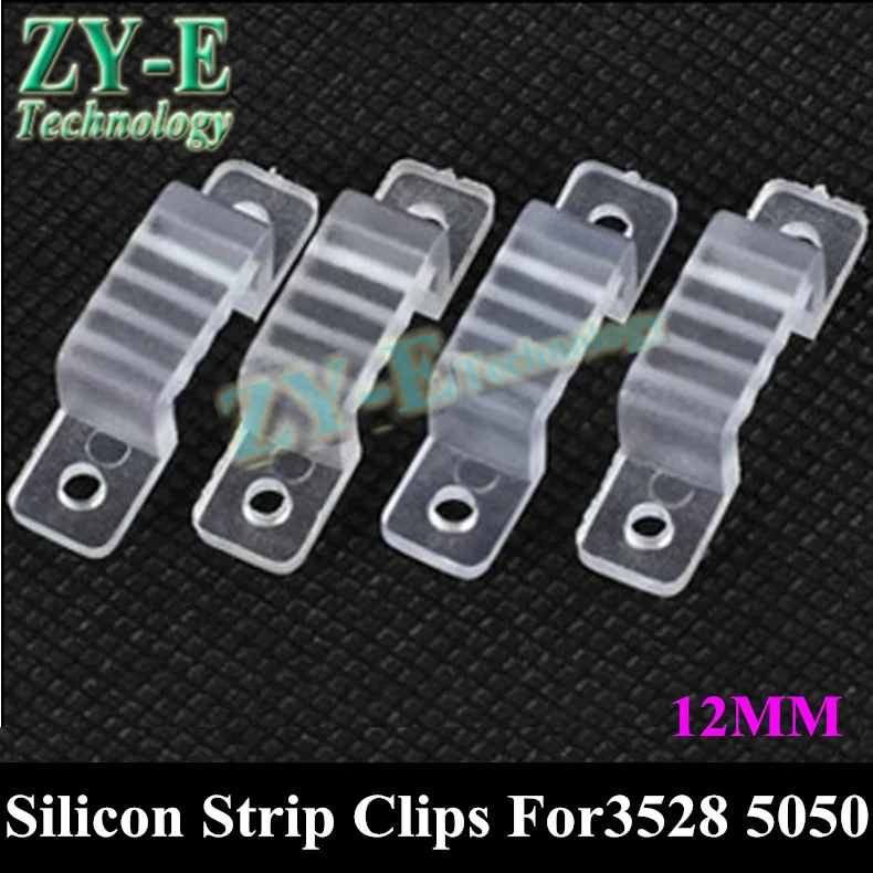 100pcs/ lot led strip fexible holder strip clips Silicon led strip clip