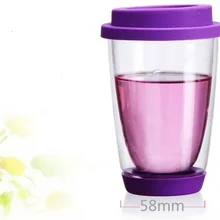 1 шт. Новое поступление Высококачественная термостойкая двухслойная стеклянная чашка для чая 350 мл OL 0097