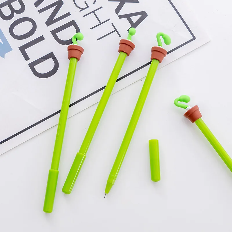 Brotos de Feijão Caneta de Tinta Criativa dos Desenhos Fonte de Água Presente das Crianças Lote Arrancar Gel Animados Estudante Escritório Caneta Assinatura 40 pc - 4 Gel caneta de tinta criativa dos desenhos