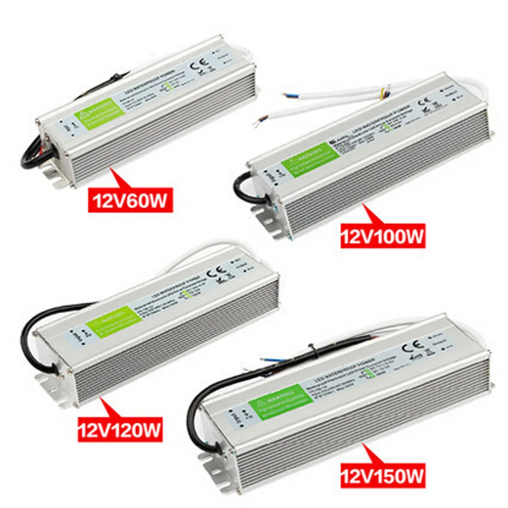 Водонепроницаемый IP67 светодиодный драйвер переменного тока DC 12V 24V трансформатор