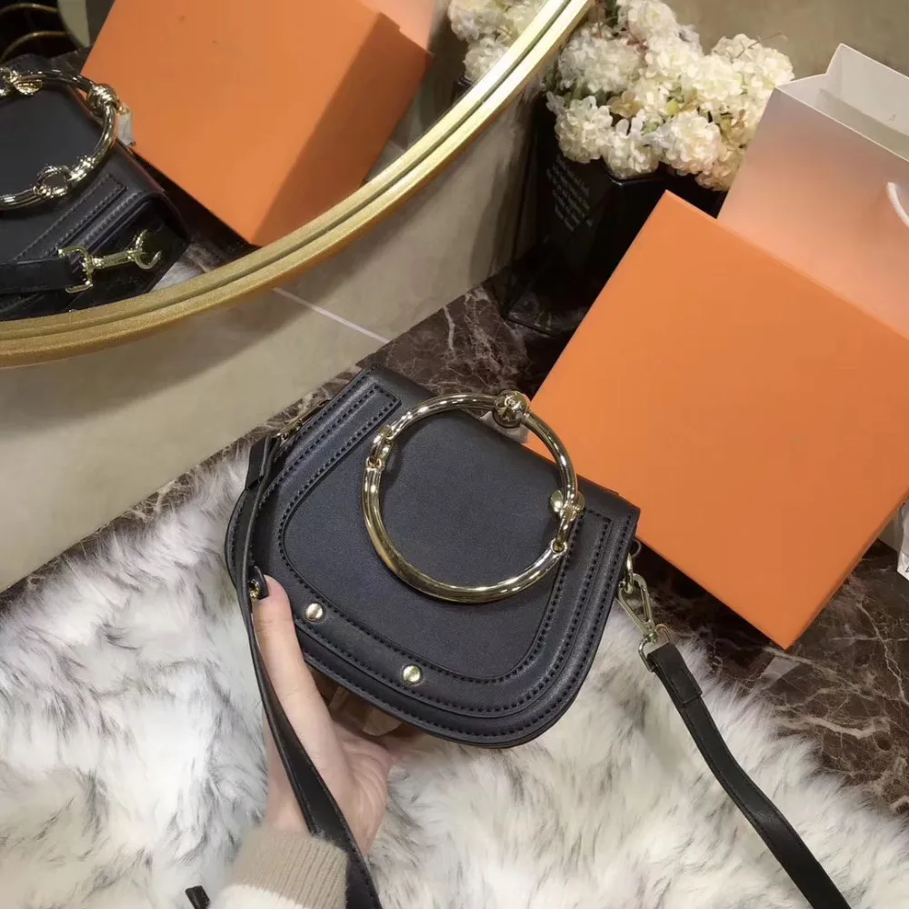 

593 2019 Women Brand Handbag Female Fashion Shoulder Cross Body Bag Ladies Luxury Saddle Hand Bags Designer Women Messenger Bag