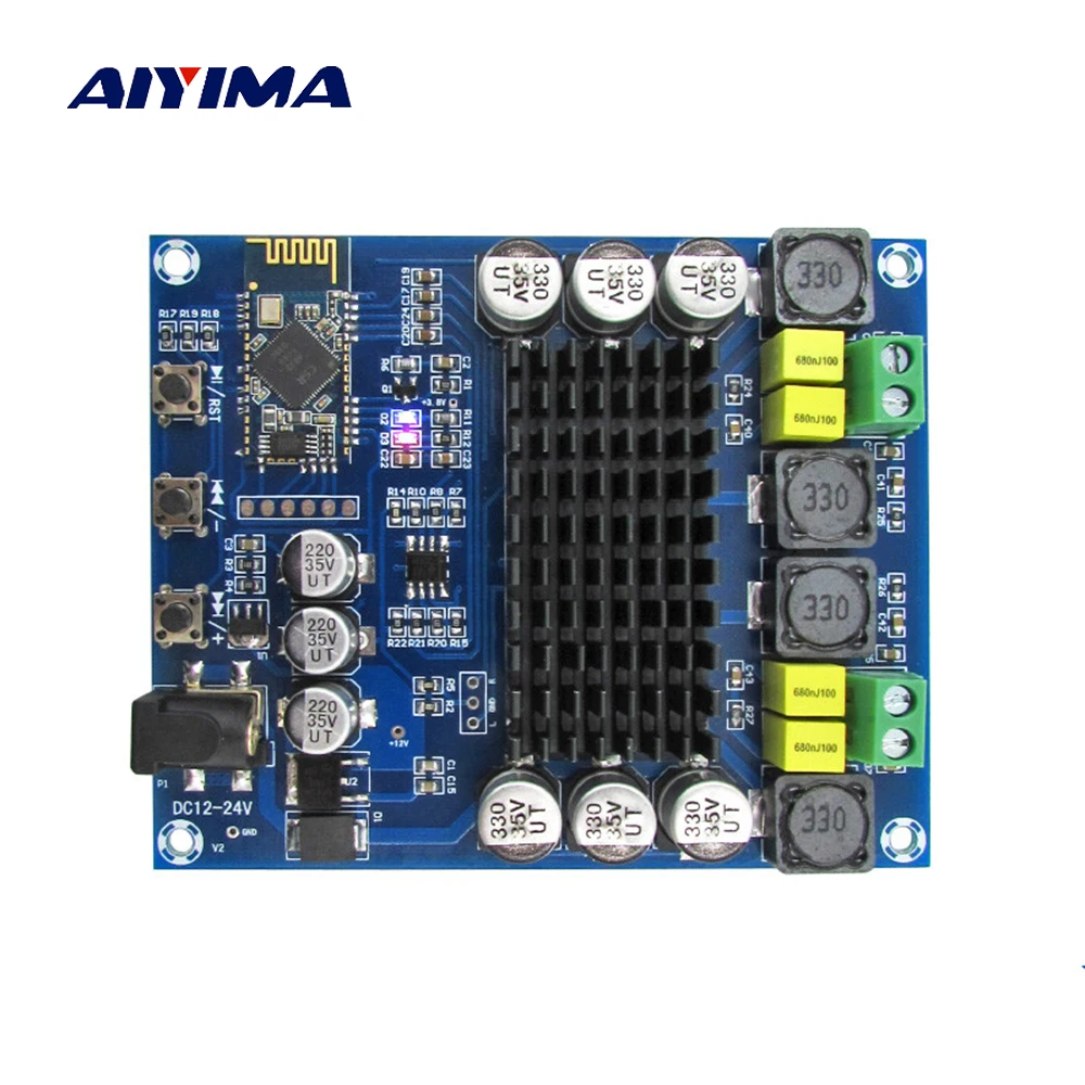 Aiyima 120 Вт * 2 TPA3116D2 Bluetooth цифровой аудио усилитель плата 4 0 стерео двухканальный