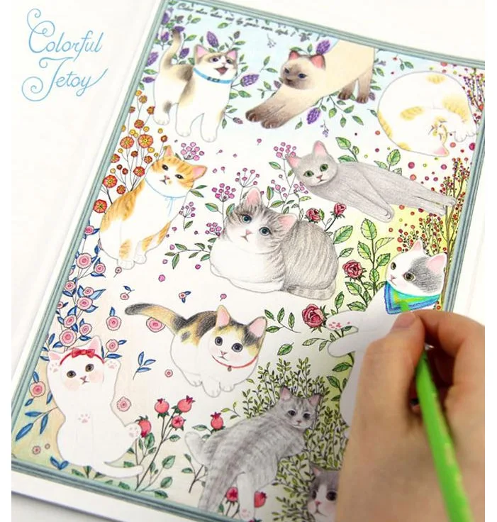 Colorful Jetoy Colouring Book Coloring Relieve Stress Kill Time Graffiti Painting Drawing In Photo Albums From Home Garden On Aliexpress