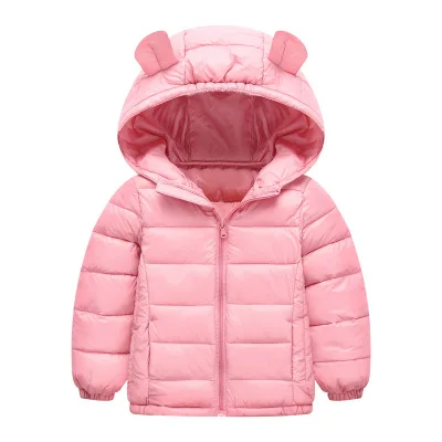 pink Куртка для маленьких девочек г., осенне-зимняя куртка для девочек, пальто Детская верхняя одежда, пальто для мальчиков, детская одежда - Цвет: pink