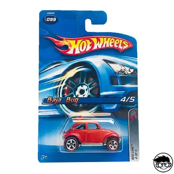 

Hot Wheels Volkswagen Baja Bug Red Line 2006 nº 099 long card