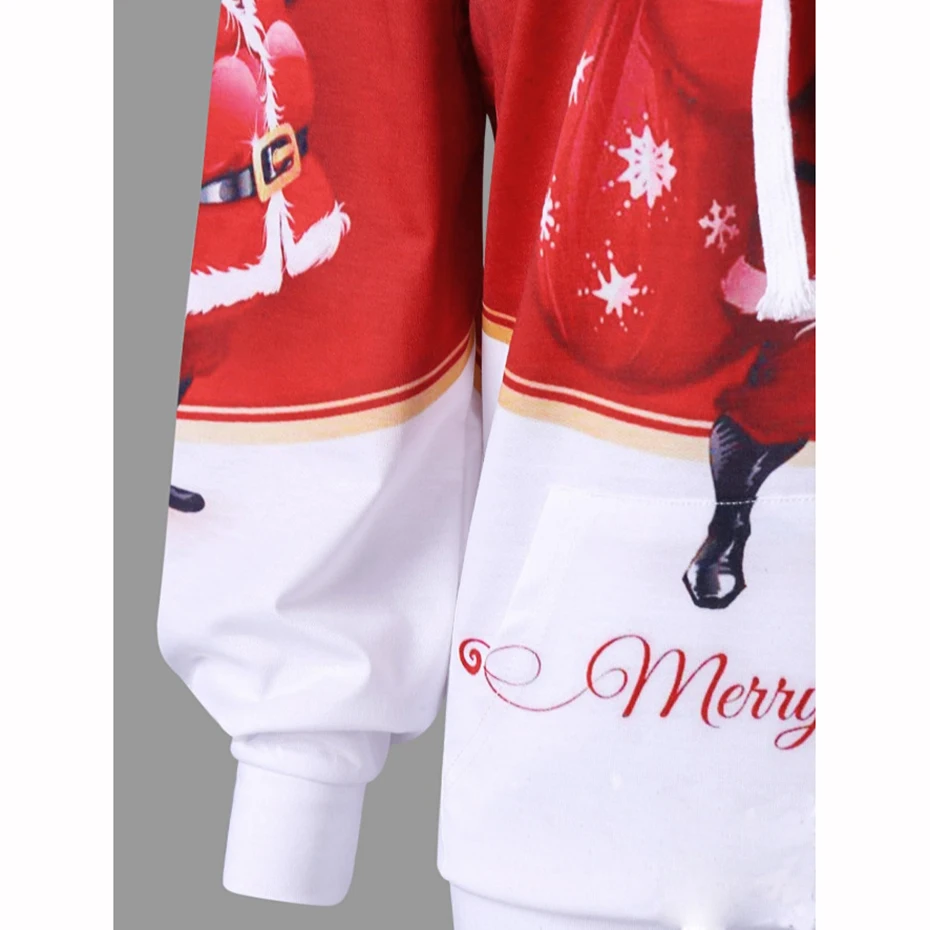 Christmas Clothing Hoodie Sweatshirt 2019 New Year Dress Women Print Santa Cute Funny Autumn Winter Clothes Womans Pullover (5)