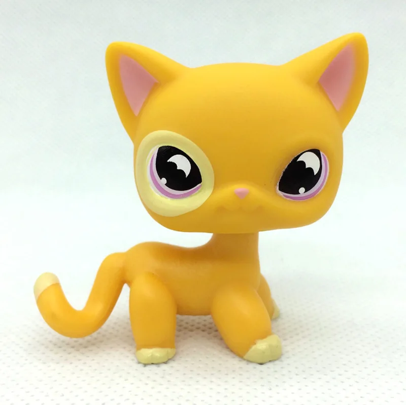 Настоящий lps littlest pet shop hasber игрушки собака короткошерстная Розовая кошка овчарка такса большой датчанин Черный Белый - Цвет: 103