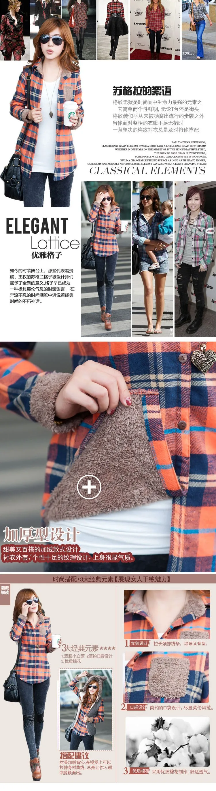 Новая европейская-американская мода, женская осенняя зимняя теплая хлопковая рубашка с длинными рукавами, тонкая женская клетчатая рубашка из плотного бархата