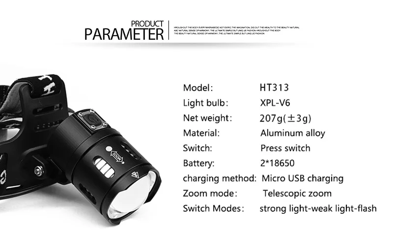 8000лм XHP70.2 светодиодный налобный фонарь XHP70 кемпинговый зум налобный фонарь V6 супер яркий налобный фонарь светодиодный USB 18650 аккумулятор фонарик для улицы