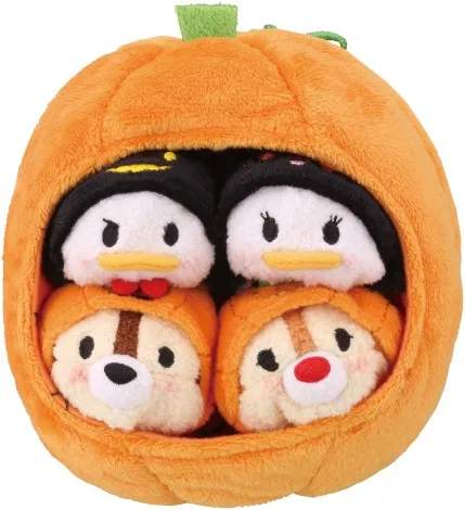 

10sets/lot 3.5'' Tsum Tsum Halloween Pumpkin set Plush Toy Screen Cleaner for iPhone