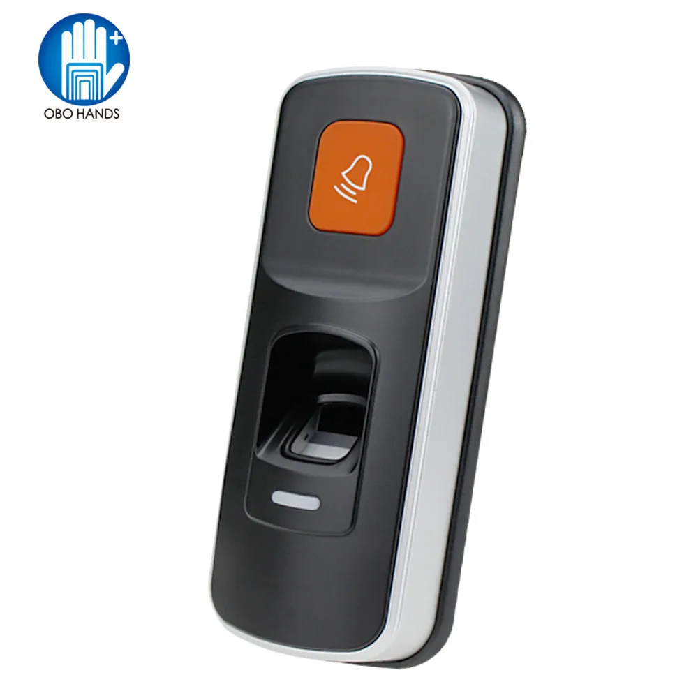 

OBO DC12V RFID Fingerprint Access Control System Biometric Fingerprint Door Lock Home Support SD Card WG26 Doorbell + 10 Keyfobs