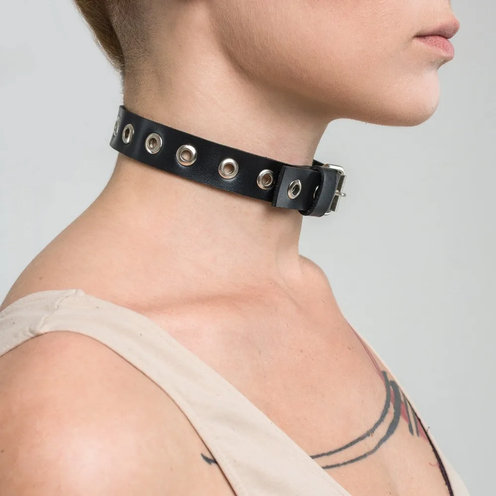 Черная искусственная кожа Bdsm секс ошейник для бондажа шейный шеи взрослого