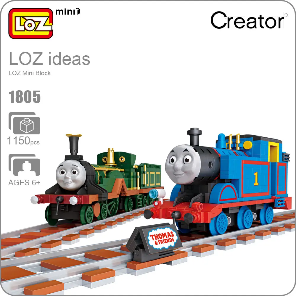 

LOZ Funny Bricks Building Blocks Character Anime Action Figures Toys Hobbies Assembly Model Cartoon Train Toy Educational 1805