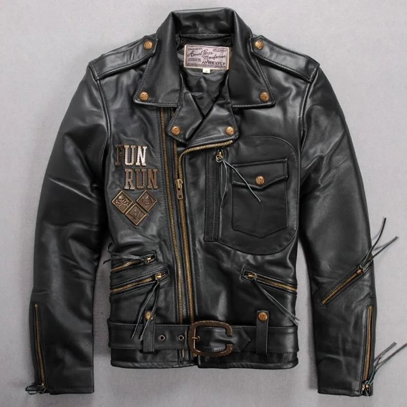 Buy Avirex fly fashion leather motorcycle jacket men
