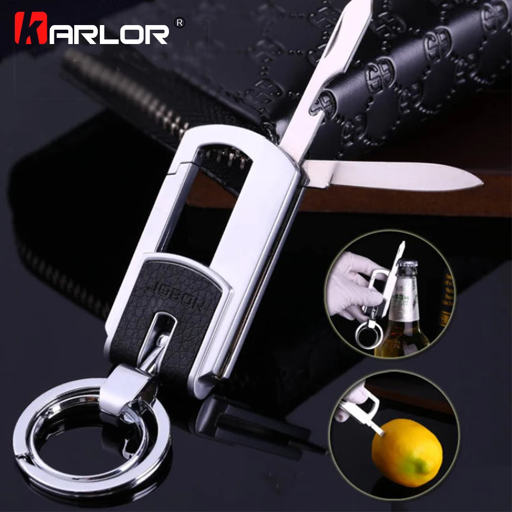 Multifunctional Car Keychain Holder Key ring With Knife Screwdriver