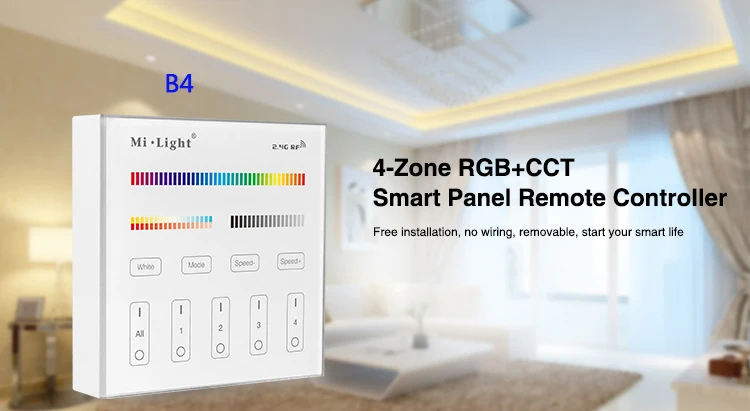 Miboxer сенсорная смарт-панель с регулировкой яркости/CT/RGB/RGBW/RGB+ CCT светодиодный регулятор линейного светильника 2,4G беспроводной пульт дистанционного управления - Цвет: B4