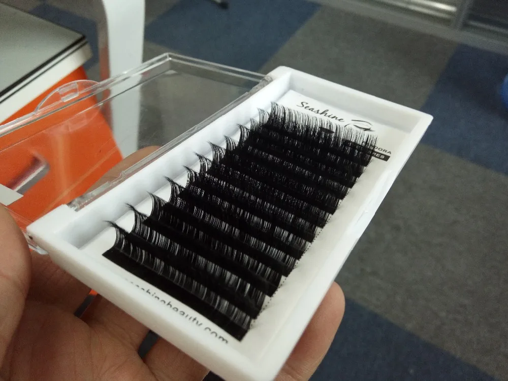 Дешево Mix лотки природных Накладные отдельных ресницы L Curl ресницы расширение ресниц 100% ручной работы Бесплатная доставка