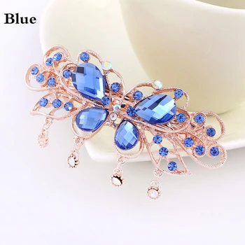 

Women Butterfly Crystal Rhinestone Hair Clips Girls Flower Big Barrettes Hairpins Hair Accessories Hairstyle Design Styling Tool