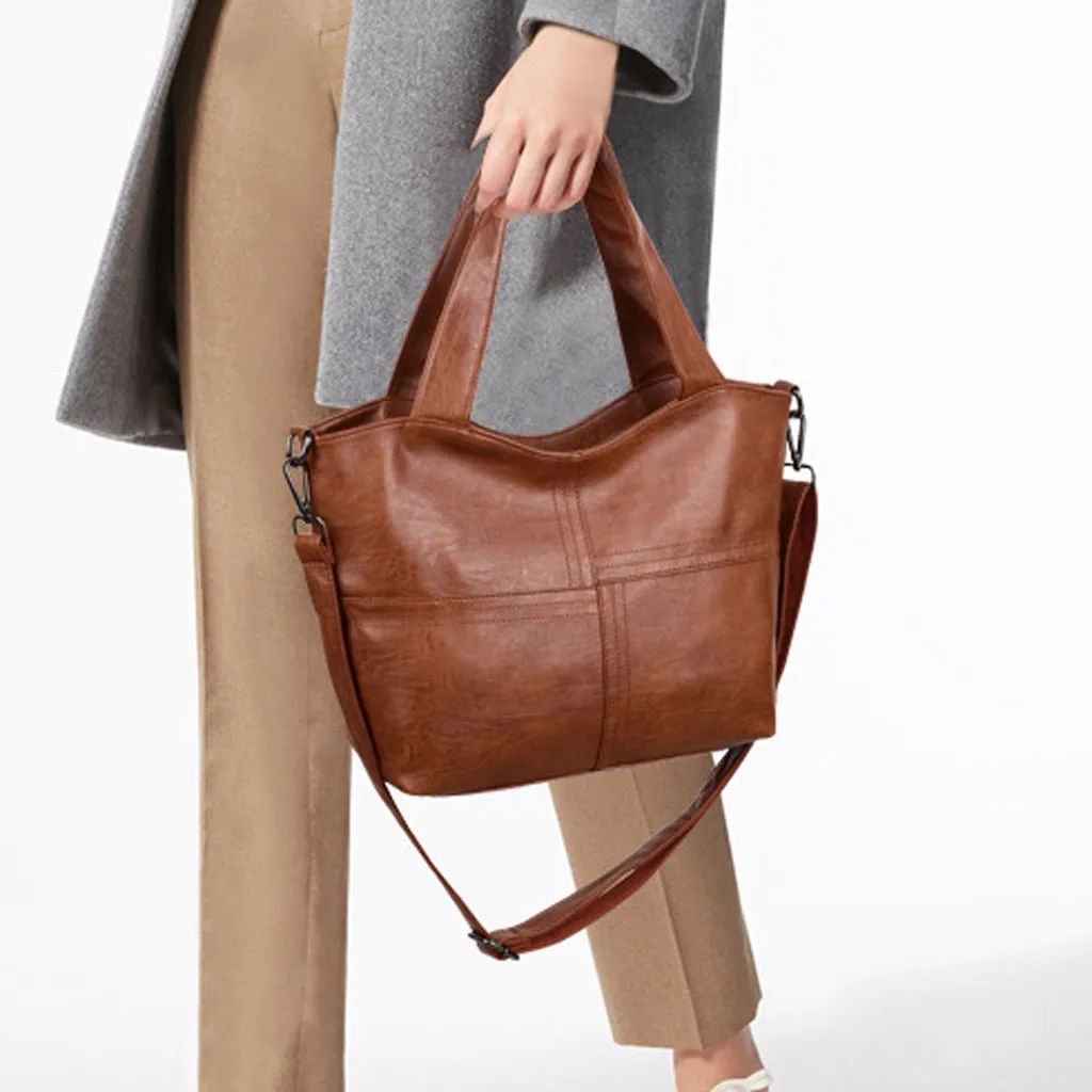 

2019 Hot Selling Popular Style 2Pcs Women's Ladies Pattern Pure Color Fashion Handbag+Wallets Support Wholesale