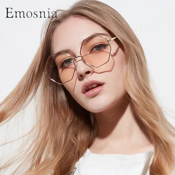

Emosnia Unisex Modis Sunglasses Irregular Hexago Oculos De Sol feminino 2019 Luxury Women Brand Designer Sun Glasses Retro UV400