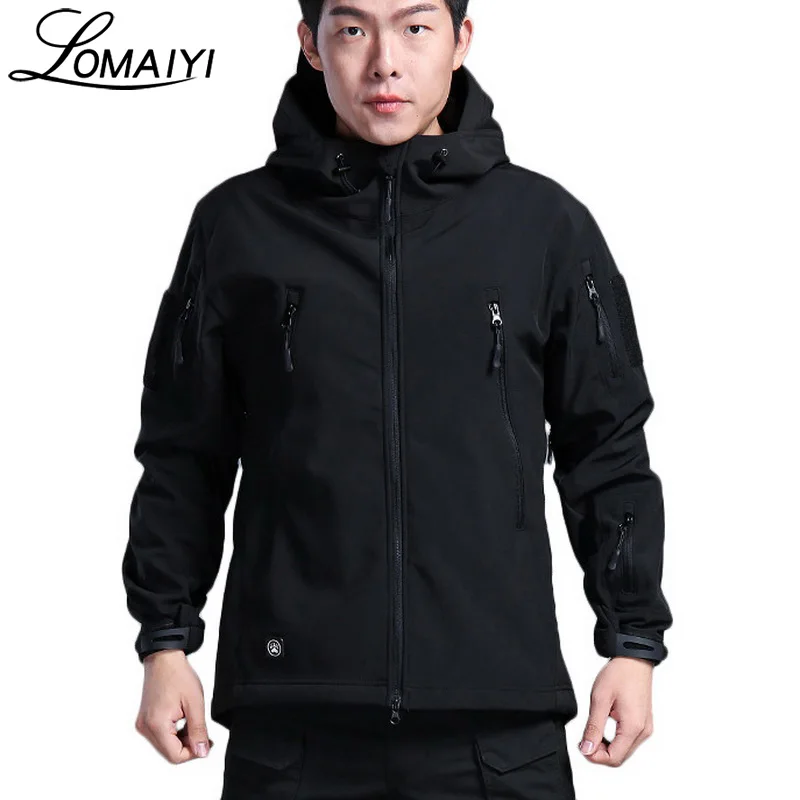LOMAIYI кожаная водонепроницаемая военная мужская куртка в армейском стиле