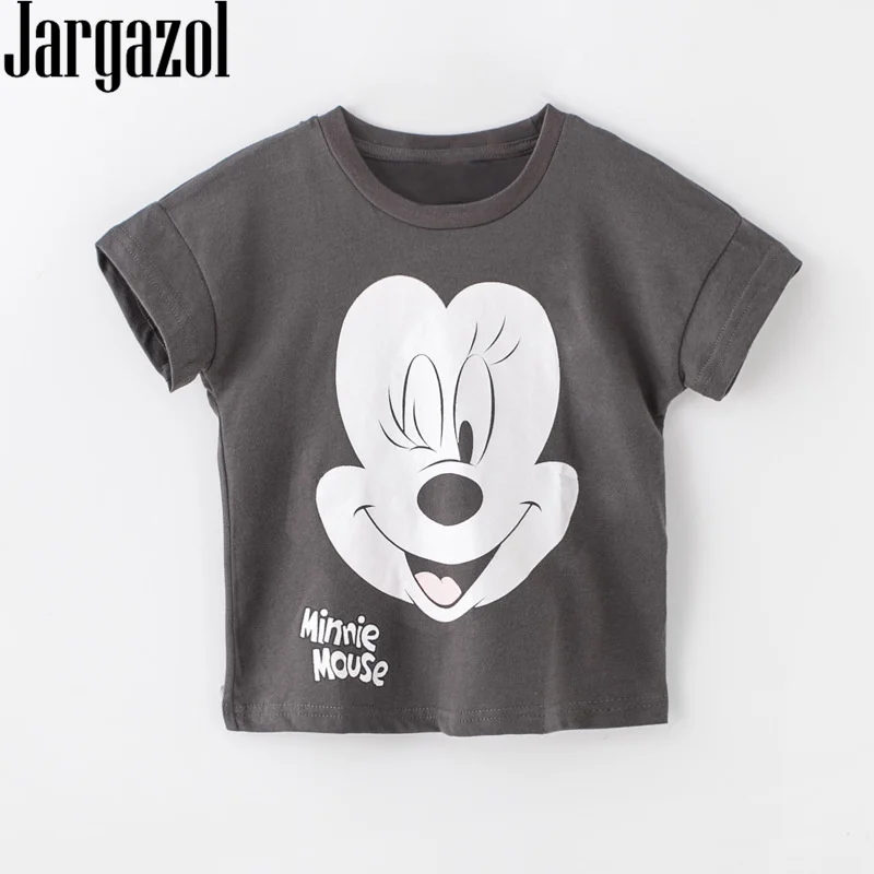 

Jargazol Girls Tops Summer Minnie Mouse T Shirt Cute Baby Girl Costume Little Girls Clothing Toddler Kids Sirts Children Outfits