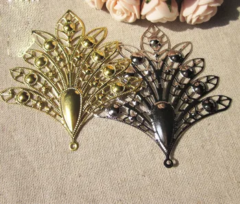 

free shipping!!! 100pcs/lot 80*74mm 3 color filigree wrap connector jewelry findings big size