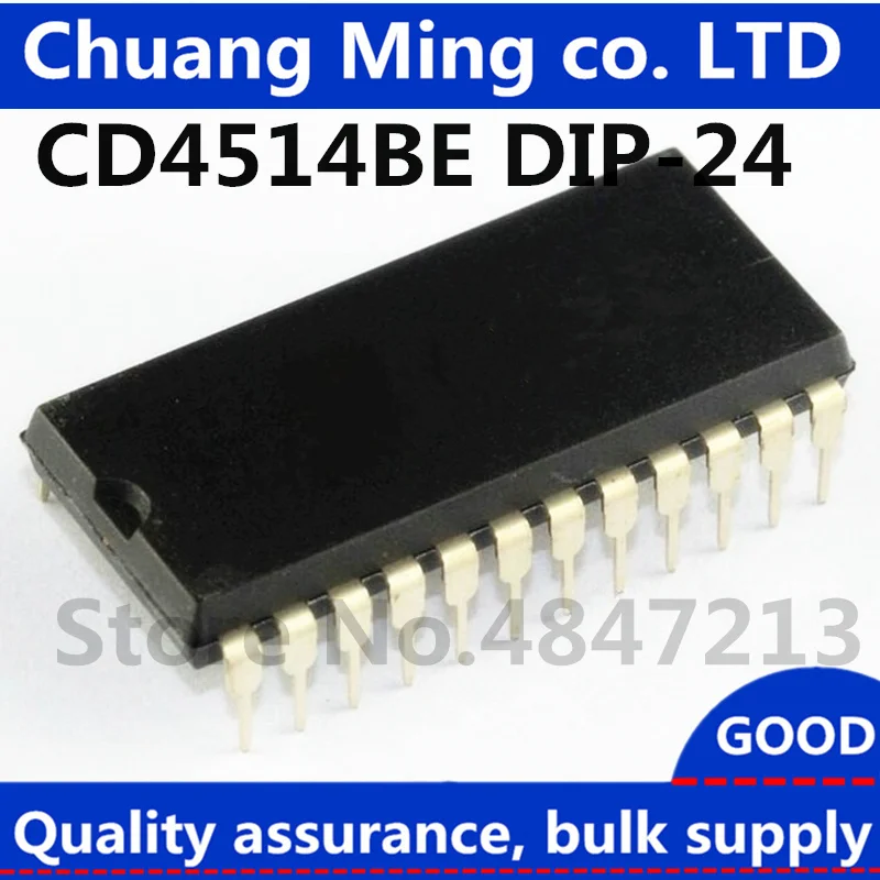 50 шт./лот CD4514BE cd4514сердцевина CD4514 4514 DIP 24 в наличии|Запасные части| |