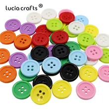 Lucia crafts 50/100 шт./лот одноцветные резиновые круглые плоские с оборота пластиковые кнопки DIY Швейные Детские аксессуары для рубашек, одежды E0401