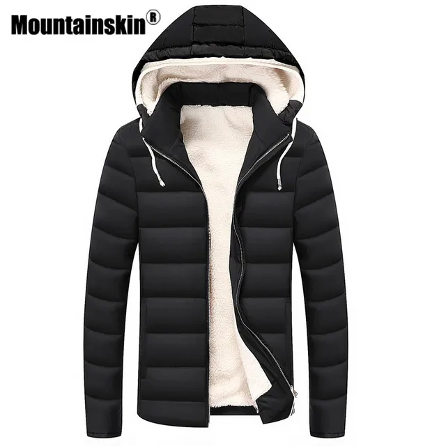 Moutainskin Winter Parkas Men's Jackets 4XL Thick Hooded