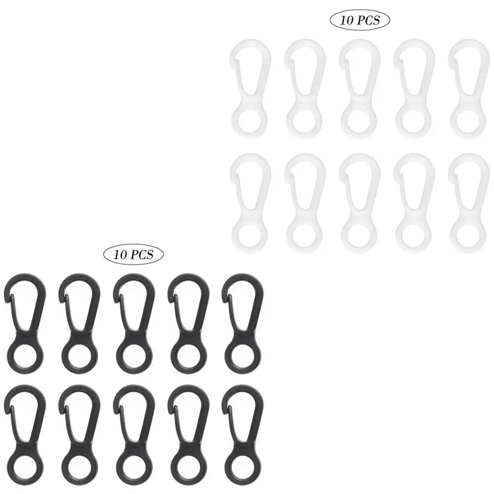 

10PCS Nylon Plastic Small Flag Pole Snap Clip Hooks Attachment Durable
