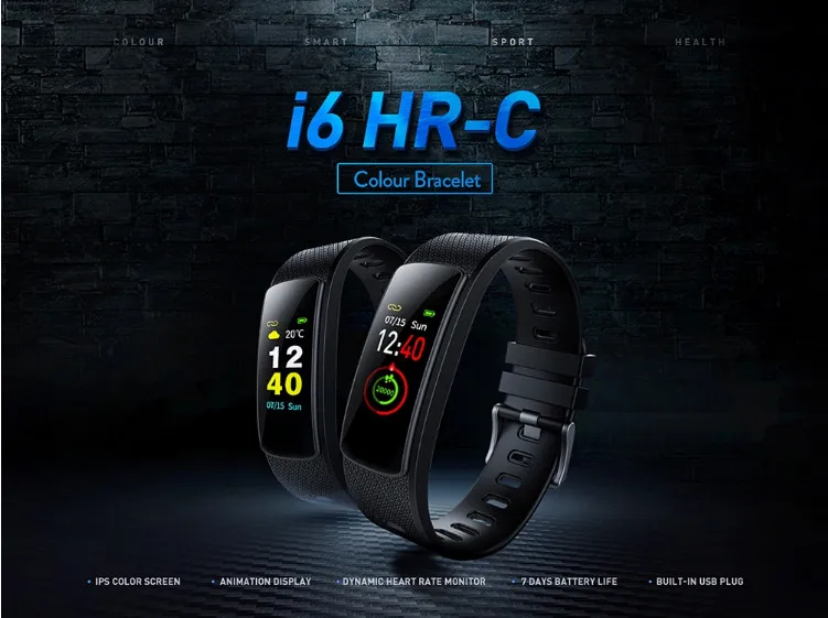 Оригинальный IWOWN i6HRC IP67 монитор сердечного ритма умные браслеты сна фитнес трекер