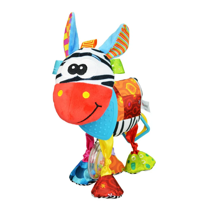 1pcs Sozzy Multifunctional Baby Toys Rattles Mobiles Soft Cotton Infant Pram Stroller Car Bed Rattles Hanging Animal Plush Toys
