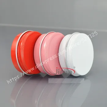 

30g white/pink/red aluminum jar/tin/can with aluminum lid.metal tea tin,30ml sample/mini aluminum jar,for cream or food storage