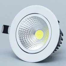 Диммируемый светодиодный светильник COB Потолочный Точечный светильник 3 Вт 5 Вт 7 Вт 12 Вт 85-265 в потолочный встраиваемый светильник s Внутреннее освещение