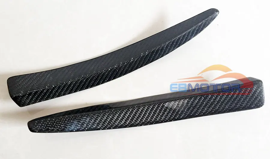 Real Carbon Fiber Front Lip Splitter air knife Splitter Fin Trims Fender 1pair For BMW F80 M3 F82 F83 M4 2014UP  B364