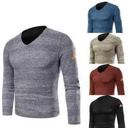 Baoaili Cool Boy стоит иметь качество пуловер Для мужчин модные однотонные Стиль Свитер с длинными рукавами низкая цена акции 3L50