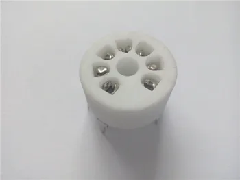 

20pcs tube socket GZC7-Y-B ceramic tube sockets silver plating 7P for 6J1 6J2 6X4 EAA91